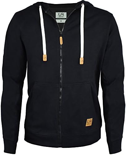 urban air | Zip Hoody, Hooded Sweater, Sweat Jacket, Pullover Jacket | Men, Women, Unisex | For Fitness And Leisure Time | Grey Or Black | Soft, High Quality Manufacturing | S, M Or L (L, black)