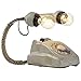 Produktbild FineBuy Design Tischlampe FB52150 Grau Retro Lampe 32x24x21 cm Leuchte Vintage | Dekoleuchte E27 Fassung | 80er Jahre Telefon Lampe | Tischleuchte Nostalgisch mit 2 Fassungen | Leselampe