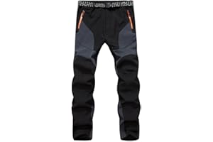 HPBYGSTAE Męskie spodnie turystyczne, wodoszczelne, wiatroszczelne spodnie turystyczne, ciepła podszewka, spodnie narciarskie, ciepłe spodnie softshellowe, spodnie zimowe, spodnie snowboardowe