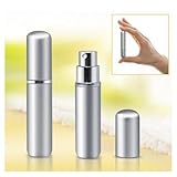 SODIAL(TM) 5ml Silver Travel Perfume Aftershave Atomizer Atomiser Spray Bottle
