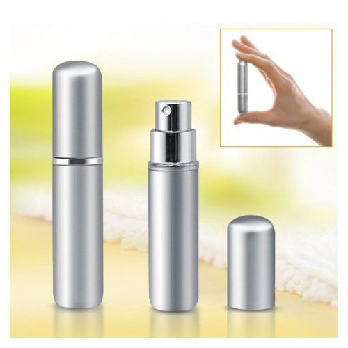 SODIAL(TM) 5ml Silver Travel Perfume Aftershave Atomizer Atomiser Spray Bottle