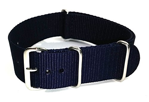 Herzog Outdoor, Nylon Uhrarmband 22mm, marineblau, Nato Strap, Durchzugsband fr Sport & Style mit 3 Metallschlaufen und Edelstahl-Dornschliee. Herzog Outdoor, Nylon Uhrarmband 22mm, marineblau, Nato Strap, Durchzugsband fr Sport & Style mit 3 Metallschlaufen und Edelstahl-Dornschliee.