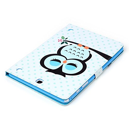 Samsung Galaxy Tab A 9.7 SM-T550 Hülle, DEENOR Bunt Malerei und Stilvoll Zeichnung Brieftasche Case Buch-Stil PU Leder Flip Protective Stand Tasche Schutzhülle Hülle für Samsung Galaxy Tab A 9.7 SM-T550. (Sleep Owl) - 6