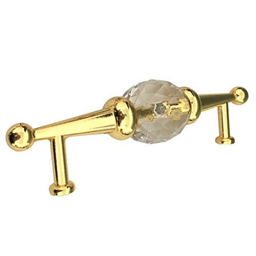 Preisvergleich Produktbild Fenteer 128mm Kristall Diamant Türgriff Möbelgriff Zuggriffe Griffe für Schrank Schublade - Gold
