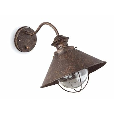 Faro Barcelona Nautica 71110 – Applique murale, 11 W, métal et diffuseur en verre à bulles