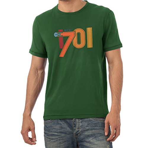 NERDO - NCC-1701 - Herren T-Shirt, Größe M, flaschengrün NERDO - NCC-1701 - Herren T-Shirt, Größe M, flaschengrün