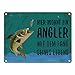 Produktbild trendaffe Angler mit dem Fang seines Lebens Blechschild in 15x20 cm - Metallschild Dekoschild