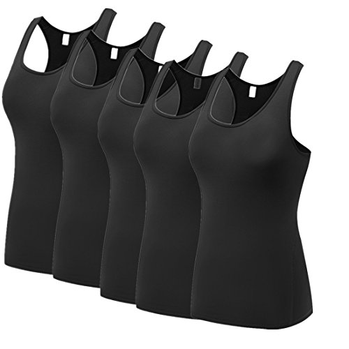 FOLLOWUS 5er Pack Damen Trägertop Unterhemd Tank Top