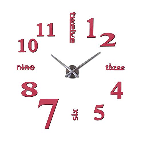 REDGHO Brand Acrylic Mirror Wall Clock 3D Big Quartz Watch Clocks Living Room Home Decoration Stickers