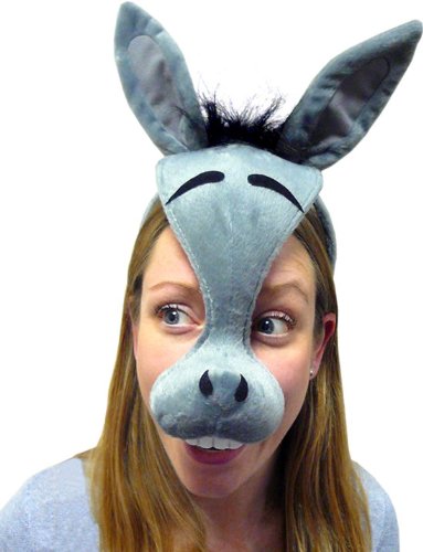 Esel Fasching Anzug Augen Maske auf Haarband mit Sound - 2
