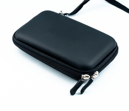 QUMOX Schwarz 2.5″ HDD Tasche Hartschale für tragbare Festplatte Case Doppelverschlus - 2