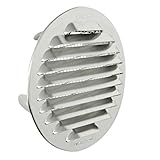 Diámetro de entrada 97 mm La ventilación gtsa100r-y Rejilla Redondo Empotrable, aluminio, 125 mm