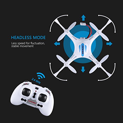 FPVRC Mini RC Quadcopter Drone Hubschrauber Flugzeug UFO 2.4G 4CH 4Aixs Eine Taste zur Rückkehr Headless Modus mit Fernbedienung Hubschrauber Unbemannte Hubschrauber New Spielzeug (Weiß) - 3