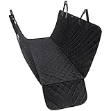 Faleya Auto Hundedecke Rundumschutz Mit Sitzanker Hund Autositz Hunde Autoschondecke Wasserfest Einfache Reinigung Hunde Autodecke für Autos Trucks Van und SUV Schwarz(145X130cm))