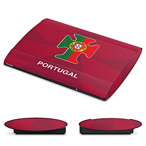Sony Playstation 3 Superslim CECH-4000 Folie Skin Sticker aus Vinyl-Folie Aufkleber Portugal Em Trikot Fussball Football