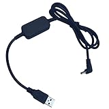 USB-Stecker auf 3,5-mm-Stecker (außen), 1,35-mm-Stecker (innen) mit koaxialem / Hohlstecker mit positivem Mittelstift.