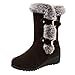 Produktbild WWricotta Damen Stiefel Keilabsatz Freizeitschuhe Plateauschuhe Wildleder Plüsch Schnalle Wedges Schneeschuhe Schneestiefel Warme Gefütterte Winterstiefel