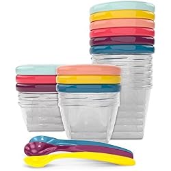 Babymoov A004310 Babybol Multi Set Lot de Pots de Conservation Hermétiques pour Bébé 3x 120ml 3x 180 ml 6x 250ml et 3 Cuillères Souples - Multicolore