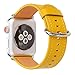 Produktbild Qiy Kompatibles klassisches Echtlederband 38mm 42mm für Apple Watch Strap-Armband für iWatch-Serie 1/2/3, Universal, 9 Farben,Yellow,38mm