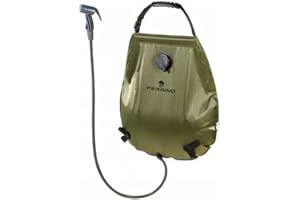 Ferrino Sunshower Deluxe, Borsa per Doccia, Appendibile Verde, 20 Litri