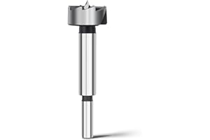 MOXPIFY Forstner - Punta per legno, 25 mm, diametro 25 mm, lunghezza 90 mm con gambo rotondo da 8 mm