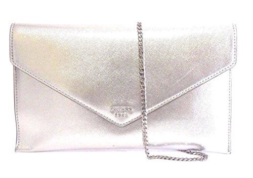Preisvergleich Produktbild Guess Love Beat ME654227 Damen Envelope Clutch 31x20x1cm silver