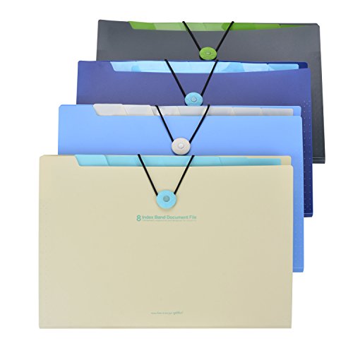 Carpeta Clasificadora Coofit Carpeta Archivadora con Compartimentos Tipo Acorde  n Ampliaci  n de Carpeta de Archivos Impermeable A4 con 8 Compartimentos  Amarillo claro 