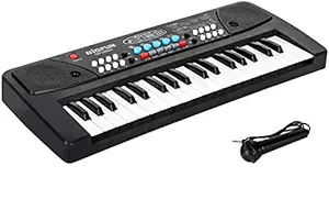 VGRASSP Digital Music Piano for Kids with Microphone - Portable Electronic Keyboard for Beginners