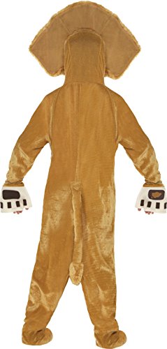 Smiffys Children's Madagascar Alex The Lion Costume, All-in-One Jumpsuit & Hood, Madagascar, Size: M, Colour: Brown, 20484