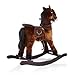 Heritage Deluxe 68cm Rocking Horse With Sounds & Moving Mouth Dark Brown
