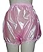 Produktbild Rosa, Semi-Klar, glänzend PVC, Schweren PVC, Hosen / Unterhose, Rosa, Größe XXL / XXXL. Hoche Seiten