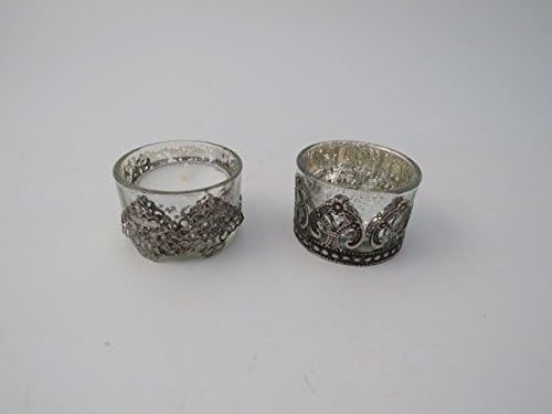 CANDLE VOTIVE HOLDER WITH MEATL TOP 5X5X3.5CM
