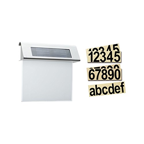 Paulmann Leuchten Special Solar Hausnummernleuchte IP44, LED 1 x 0.2W, Acryl, weiß / edelstahl 93765 - 4