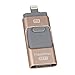 Produktbild Freebily USB Flash Laufwerk 32G USB Memory Stick 3 in 1 USB 3.0 Speicherstick Flash Laufwerk Micro USB Speicher Stick für iPhone und iOS / Android gold one size