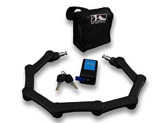 Fahrradschloss Falt-Schloss M-Wave Glieder gefaltet 11 x 11 x 5 cm, Länge 720mm, schwarz mit Tasche