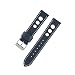 Produktbild Ivystore 20mm 22mm 24mm 3 Löcher Echtes italienisches Leder Rally Racing Sport Uhrenarmband mit Schnellspanner Spring Bar Und Edelstahl Schnalle (22mm, Blau)
