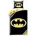 Produktbild Batman Logo Schwarz Einzelne Bettwäsche Cover und Kissenbezug Set