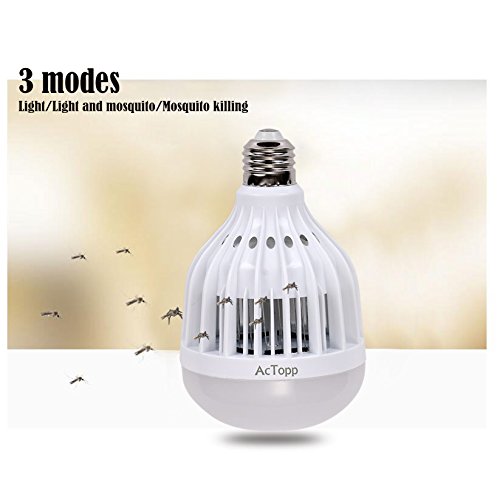 AcTopp Fluginsekten-Vernichter 2017 Neu Mehrfunktional Light Bulb Fliegenfänger Insektenvernichter Mückenschutz Birne für Haushalt Moskito Insekten Mücken Killer Mückenfalle Lampe E27 im Raum 10W - 8