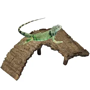 Hamiledyi Turtle Basking Platform Tortoise Climbing Ramp Fish Tank Sunbathe Accessories Resin Driftwood Decor for Small Lizards Turtles Reptiles Amphibians