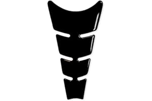 QUATTROERRE Protection Réservoir Adhésive 3D pour Motos Slim, Noir, 20,5 x 11,5 cm