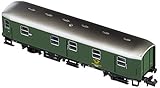 Länge über Puffer 96mm Arnold HN4259 2-achsiger Postwagen der DB, Bauart Post 2-a/14, Epoche IV Modellbahn, Grün