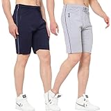 HINGE Mens Cotton Casual Shorts - Combo Pack of 2 Pcs