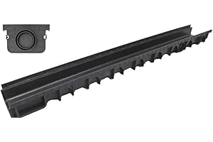 EUROSHOPPINGONLINE Canalina canaletta canala canale in Polipropilene modulare per Il drenaggio scolo di Acqua su terrazzi bordo piscina Compact A15 10x100xH3.5 cm con griglia In polipropilene