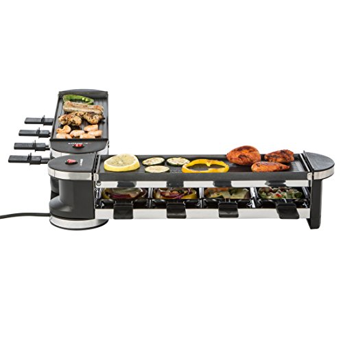 Ultratec Raclette RG1200, Duo 4 Gelenkgrill, Raclette-Grill für bis zu 8 Personen, 1200 W - 2