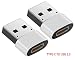 Produktbild lucklystar® Adapter USB C Buchse auf USB Stecker Konverter Stecker Typ C auf USB Adapter type C zu USB Adapter Converter mit USB Data-Syncing FOR NOTEBOOK Externe Festplatte Seagate INNOV8, sandisk Extreme 900, Google Pixel, Pixel XL, Lumia 950 Apple New MacBook 12 inch, Chromebook Pixel, Nokia N1 Tablet, Nexus 5 X, 6P, Lumia 950, XL, OnePlus 5, 3, Huawei P9, P10, HTC m10 and Other Type-C silber