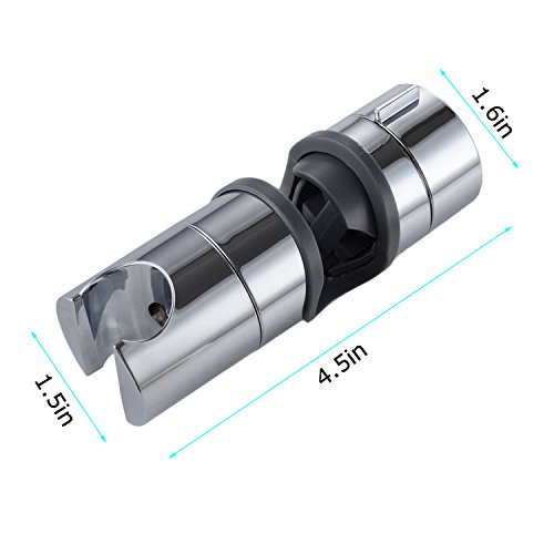 BoRui 18-25mm verstellbare Handbrause, Universal 360 drehen Schienenkopf Schieber Klemme Halter Bad Ersatz, ABS verchromt - 2