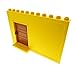 Produktbild 1 x Lego Duplo Wand Element gelb 1 x 11 x 6 mit Schiebetür braun Zimmer Haus Tür Mauer Puppenhaus 4901c01