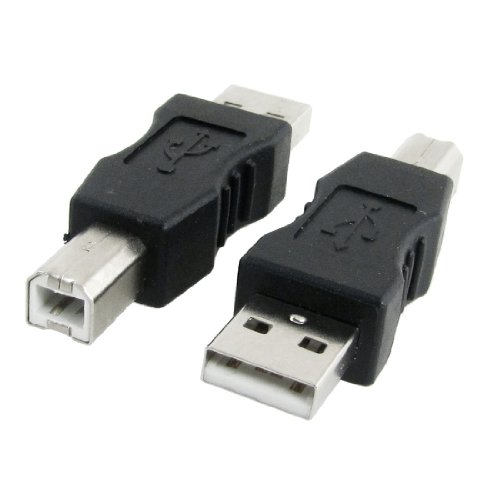 sourcingmap® 2 Stücke USB 2.0 Typ A Stecker auf B Buchse Adapter Konverter schwarz de