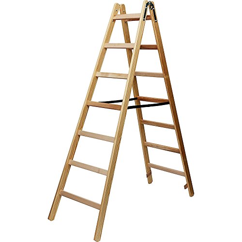 Brennenstuhl 1481080 Holz-Stehleiter 2 x 8 Sprossen
