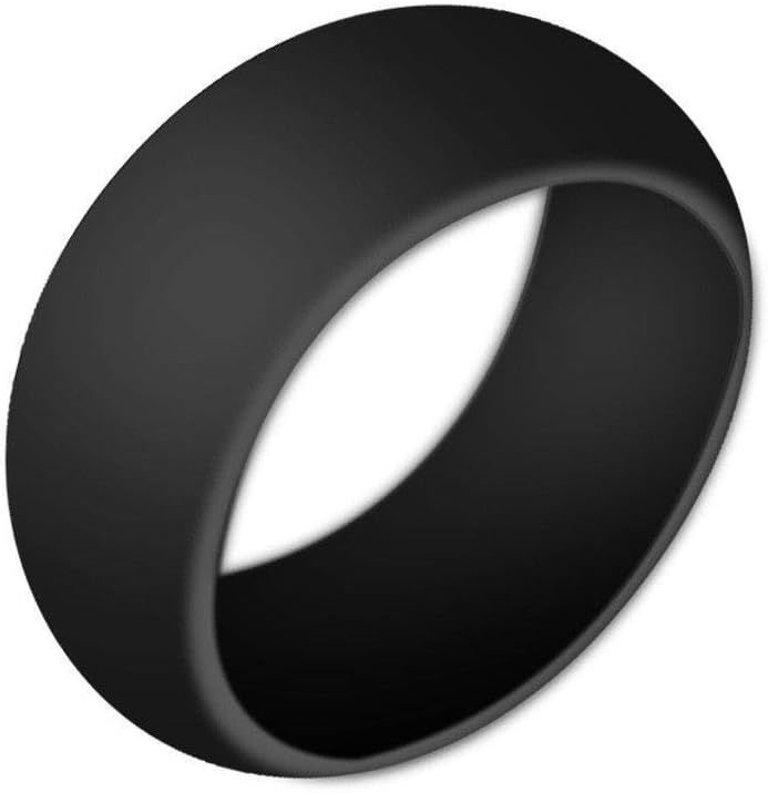 Boolavard anillo de bodas de silicona para hombres y mujeres asequible banda de goma de silicona, paquete de 7, 5 paquetes y singles - blanco, gris, plata, azul